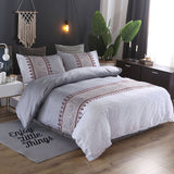 Modern Printed Polyester Duvet Cover Set with Pillowcases