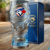 Colored glass bottle beer glass