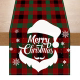 Christmas red black checkered white linen table flag cabinet decoration table flag restaurant dining table tablecloth tablecloth tea flag