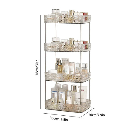 Bathroom Organizer Shelf Home Kitchen Acryl Storage Rack Large Capacity Skincare Cosmetic Liptick Shampoo Desktop Holder - Julia M LifeStyles