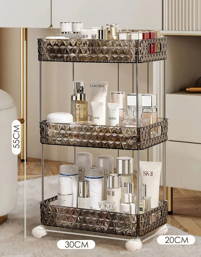 Bathroom Organizer Shelf Home Kitchen Acryl Storage Rack Large Capacity Skincare Cosmetic Liptick Shampoo Desktop Holder - Julia M LifeStyles