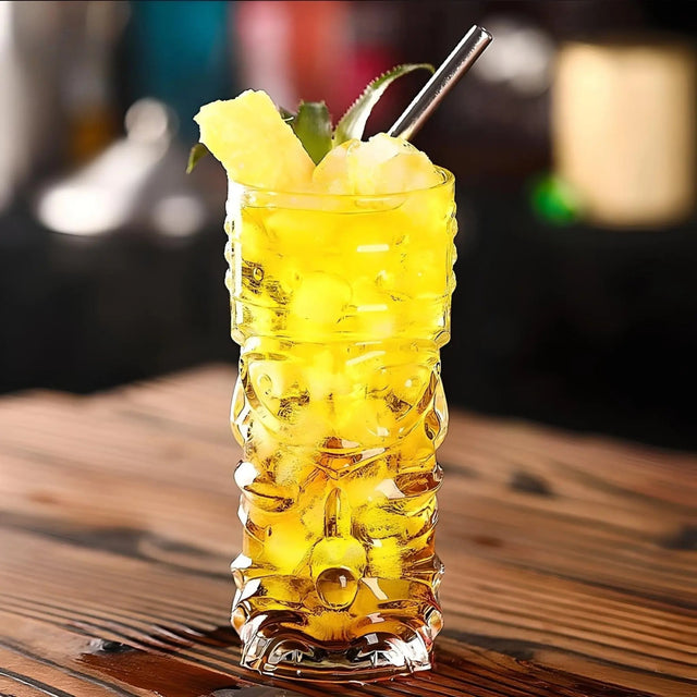 Big Eyes Ghost Face Tiki Cocktail Glass - Julia M LifeStyles