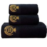 Black High-end Custom Towel Set - Julia M LifeStyles