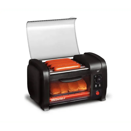 Black Hot Dog Roller and Toaster Oven - Julia M LifeStyles