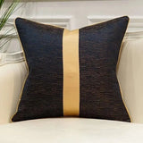 Blue Gold Jacquard Cushion Cover - Julia M LifeStyles