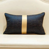 Blue Gold Jacquard Cushion Cover - Julia M LifeStyles