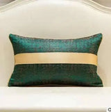 Blue Gold Jacquard Cushion Cover - Julia M LifeStyles