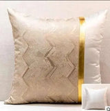 Blue Gold Jacquard Cushion Cover - Julia M LifeStyles