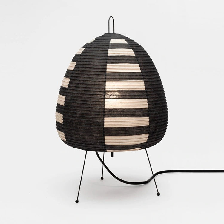 Japanese retro rice paper table lamp style wabi sabi style ins cross-border high-end atmosphere bedside table lamp Julia M Home & Kitchen