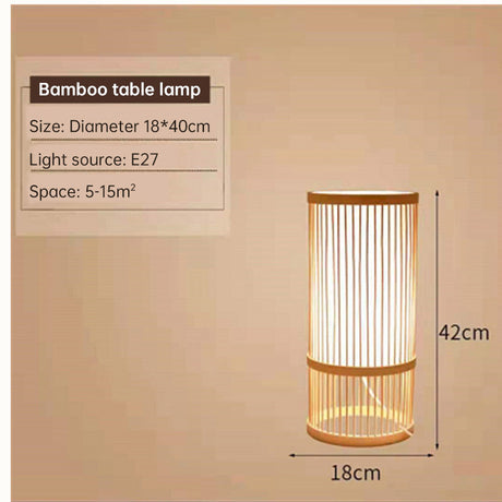 The Kyoto Woven Bamboo Table Lamp