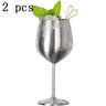 304 Stainless Steel Red Wine Glass Silver Rose Gold Goblets Juice Drink Champagne Goblet Party Barware Kitchen Tools 500ml