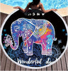 Round Elephant Beach towel home textile  Beach Towel Tapestry Blanket