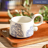 Hand-Painted Blue & White Ceramic Mug