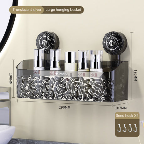 Suction tray rack bathroom shelf no punch bathroom wash table hanging basket wall hanging wall receiving rack