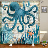 sea worldl Style Pattern Bathroom Shower Curtain
