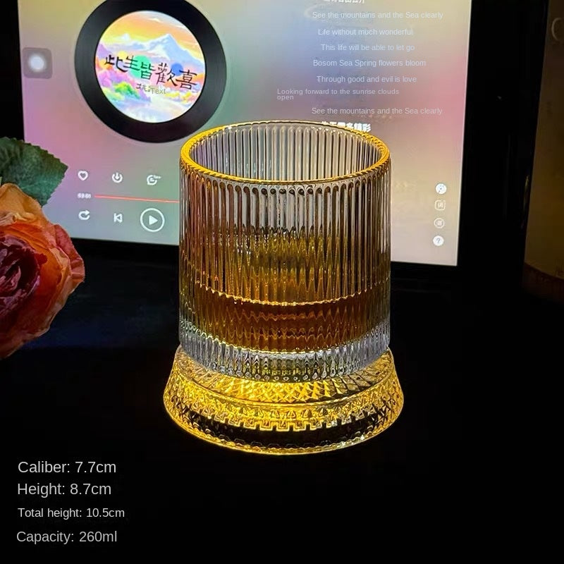 Luminous Rotating Whiskey Glass Tumbler