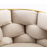 Luxury modern simple leisure velvet single sofa chair bedroom manicure table back chair beige Julia M Home & Kitchen