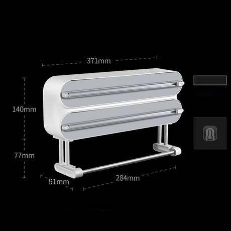 Wall-mounted plastic film cutter Adjustable baking tin paper cutter