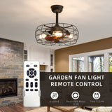 European Style 19inch Cage Retro Ceiling Fan with Lights