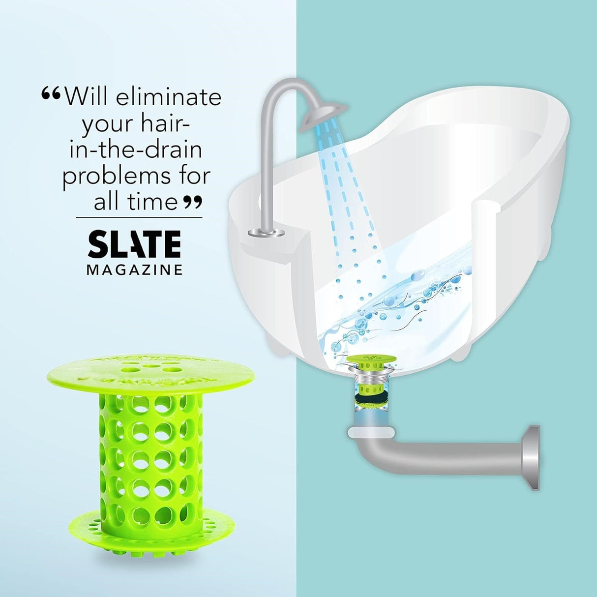 Bath Stopper Plug Sink Strainer Filter Sewer Dredge Device Hair Drain Hair Catcher bathroom accessories（green） Julia M Home & Kitchen