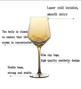 Hammered Diamond Amber Crystal Champagne Goblet Julia M Home & Kitchen