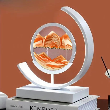 European Style LED Flowing Sand Painting Lamp - Elegant Night Light for Home