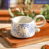 Hand-Painted Blue & White Ceramic Mug