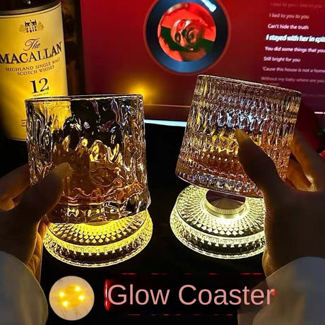 Luminous Rotating Whiskey Glass Tumbler