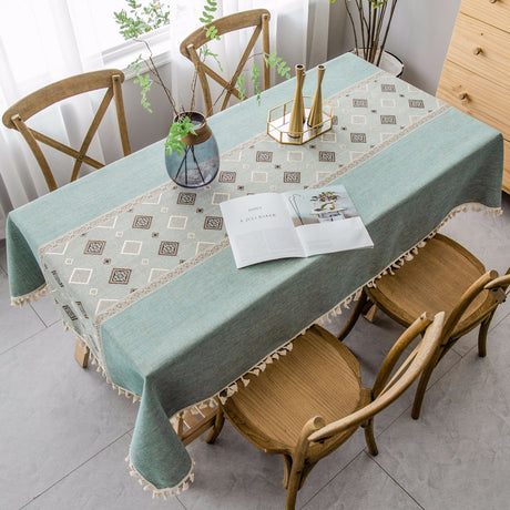 Linen Ethnic Style Linen Washable Tablecloth Pastoral Style Tablecloth Rectangular Table Flag Table Mat Tea Table Tablecloth