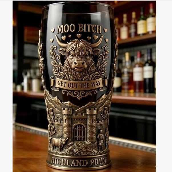 Colored glass bottle beer glass