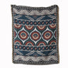 Artistic Cotton-Acrylic Knit Throw Blanket – Elegant American Style Designs