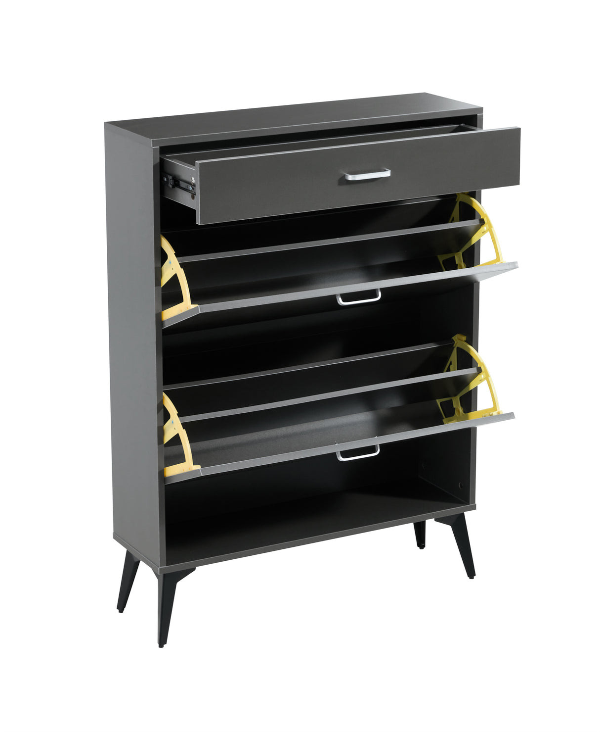 Shoe Cabinet , Shoe storage shelves, Grey - Julia M LifeStyles