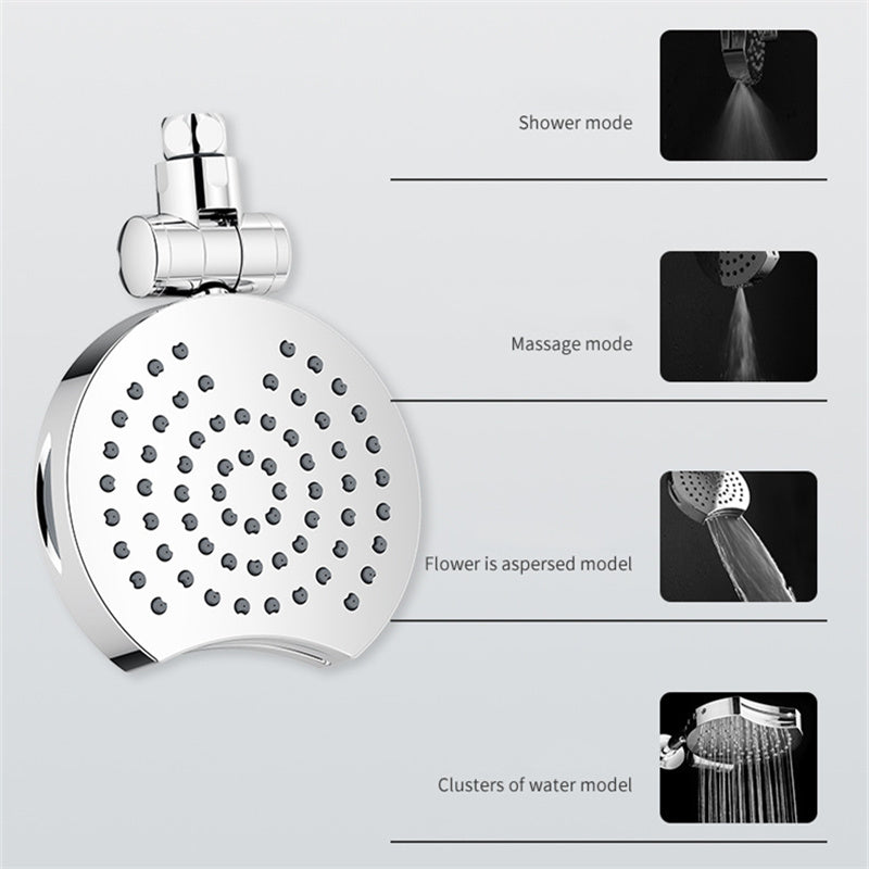 multi-function shower top spray rotating shower head four modes
