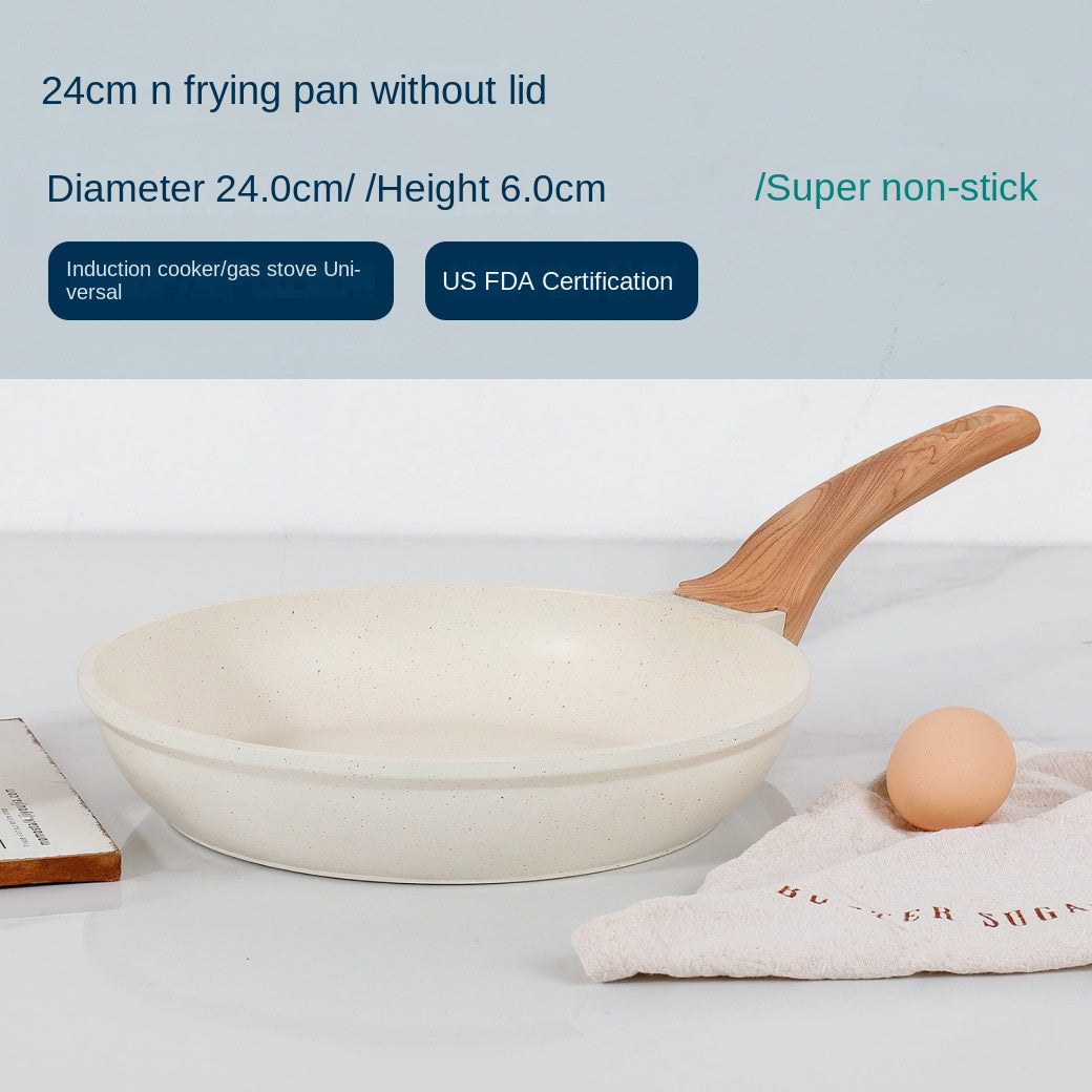 Medical stone non-stick pot soup pot stew pot frying pan wok milk pot frying pan steaming marble granite pot set - Julia M LifeStyles