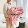 Rabbit plush blanket