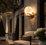 Carrara Marble Outdoor Wall Sconce