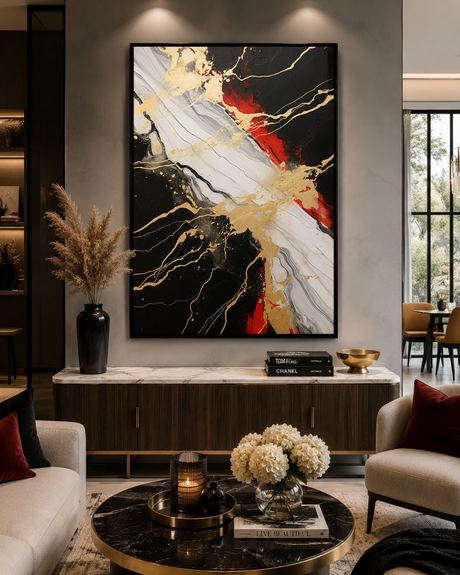 The Noir Royale™ Abstract Canvas Bold Expression. Timeless Elegance.