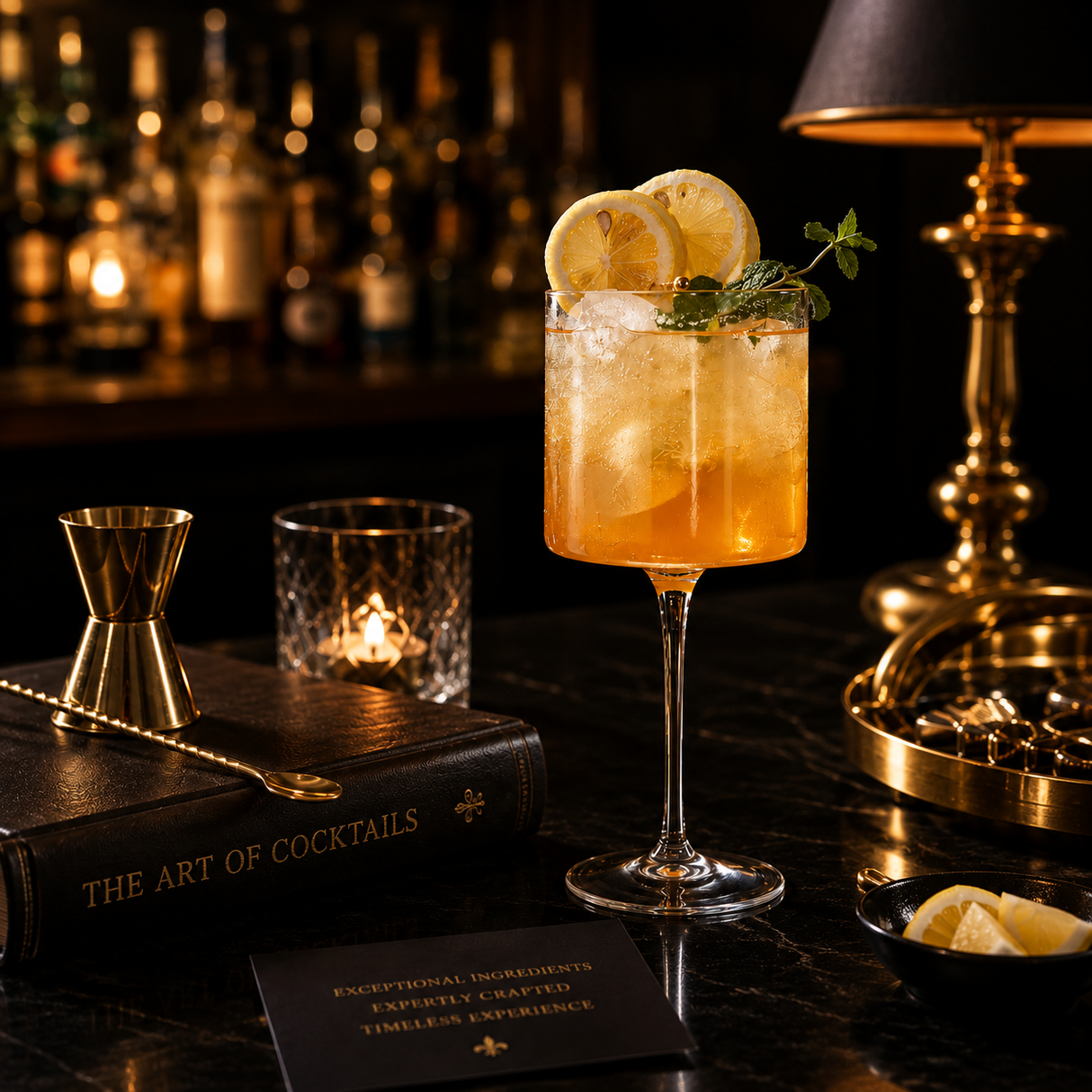 The Lumière Atelier™ Square Crystal Highball Glass ; Architectural Design for Elevated Entertaining
