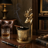 The Stag Estate Ash Vessel ; Heritage Brass Cigar & Cigarette Ashtray