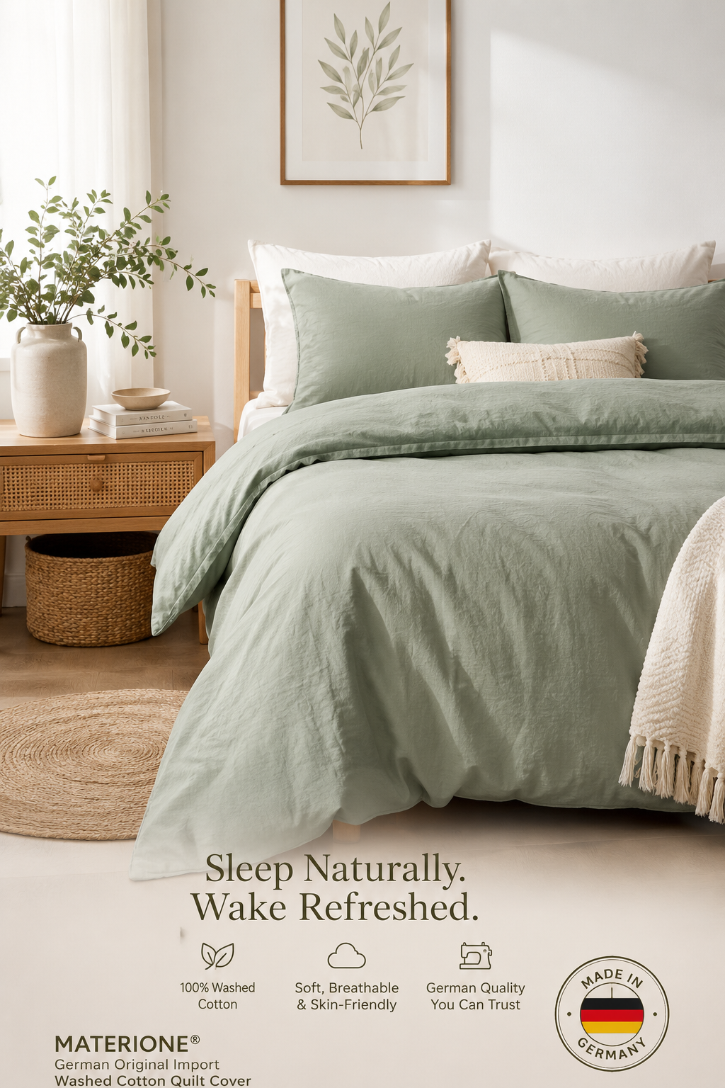 The Linden™ Cotton Duvet Cover – Linen-Inspired Comfort Collection