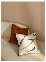Classy Scandinavian Modern New Chinese Style Accessible Luxury Sofa Black and White Ink Painting Embroider Cotton Linen Classy Pillow Living Room Cushions - Julia M LifeStyles