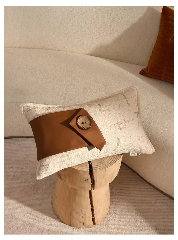 Classy Scandinavian Modern New Chinese Style Accessible Luxury Sofa Black and White Ink Painting Embroider Cotton Linen Classy Pillow Living Room Cushions - Julia M LifeStyles