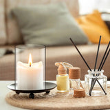 Clear Glass Tube Candleholder Shades - Set of 2 - Julia M LifeStyles