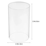 Clear Glass Tube Candleholder Shades - Set of 2 - Julia M LifeStyles