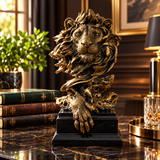 Abstract Art Lion Head Sculpture