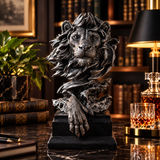 Abstract Art Lion Head Sculpture