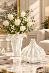 Modern Ceramic Decorative Vase – Dream White