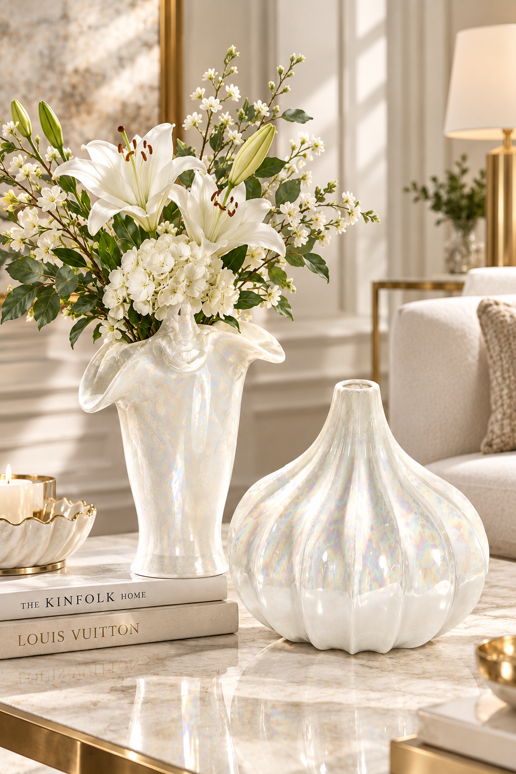 Modern Ceramic Decorative Vase – Dream White