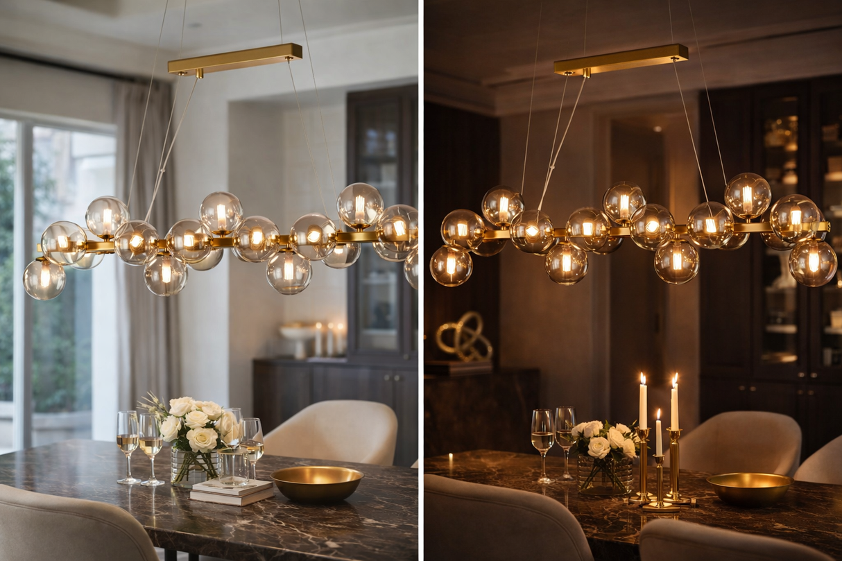 Aurelia Bubble Glass Pendant Chandelier