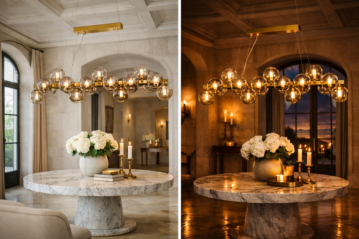 Aurelia Bubble Glass Pendant Chandelier